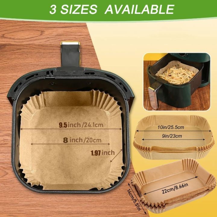 23cm%20Baking%20Paper%20Hot%20Air%20Fryer%20Liners%20Disposable%20Non-stick%20Oil-proof%20Baking%20Paper%20Liner%20for%20Oven%20Microwave%20Roasting%20Accessor%20-%20Image%202