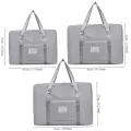 1pc Pink/Blue/Grey Travel Large Capacity Storage Bag Zipper Portable Sports Bag Versatile Gym Handbag Small, Medium, and Large. 