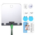 Acrylic Anti Fog Makeup Mirror, Bathroom Tools, Shower Shaving, Fogless Mirror, Washroom, Travel with Wall Suction Set. 