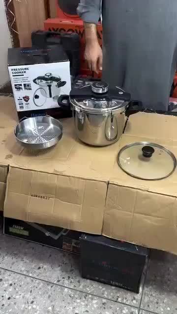 Unique 2in 1 Pressure Cooker Stainless Steel, Premium ,9L Capacity High Pressure Cooking Pot for Gas Stove Best Quality
