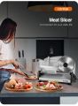 Meat Slicer 150W Electric Deli Food Slicer with 1 Removable 7.5" Stainless Steel Blade, Adjustable Thickness for Home Use, Child Lock Protection, Easy to Clean, Cuts Meat,. 