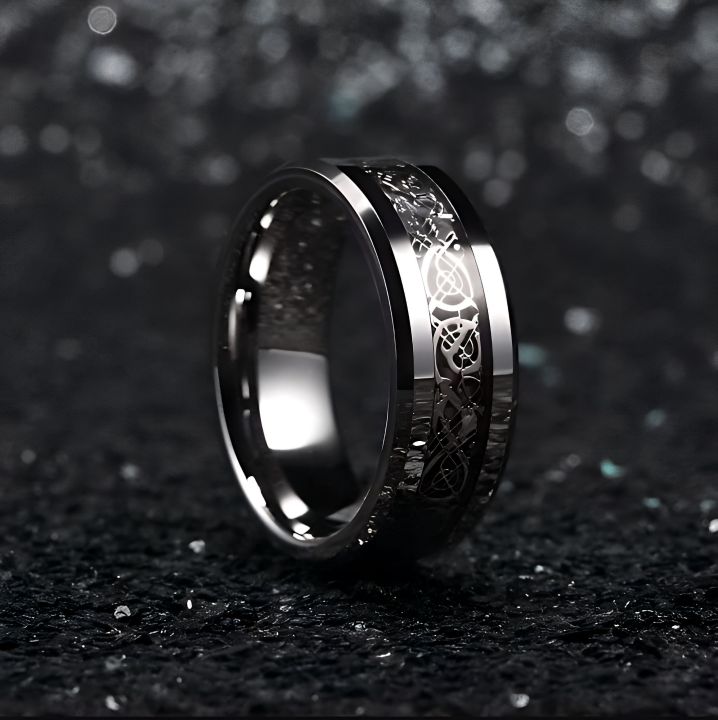 Ring Nepal Black Dragon Stainless Steel Ring Waterproof