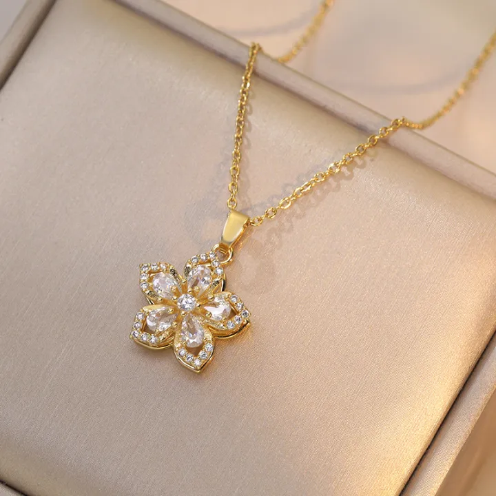 Light%20Luxury%20Spin%20Zircon%20Flower%20Pendant%20Necklace%20for%20Women%20Gold%20Color%20Quality%20High%20Sense%20Chain%20Necklaces%20Party%20Jewelry%20s%20-%20Image%203