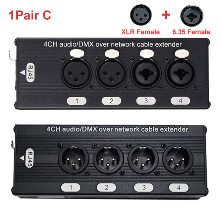 1Pair%204-Channel%203-Pin%20XLR%20Or%206.3Mm%20Audio%20And%20DMX%20Over%20Network%20Cable%20Extender,%20DMX512%20Network%20Signal%20Extender%20Male+%20Female%20-%20Image%208