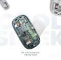 Wireless Bluetooth Transparent Mouse, Tri-Mode (BT5.1+ BT5.1+ 2.4GHz) Type C Rechargeable Mouse Silent Ultra Thin 4 DPI Adjustable.
