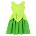 Children's Casual Dress for Girls Mermaid Rapunzel Dress One-Shoulder Sling Short Sleeve Princess Costume Summer Casual Vest.