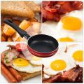 1 Piece Non stick frying pan metallic bottom or underside isolated on white background, -18.5cm. 