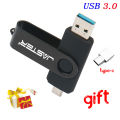 High Speed OTG Pen Drive 64GB USB 3.0 Flash Drives 32GB With Key Chain Memory Stick 16GB Free TYPE-C Adapters 4GB U Disk gift. 