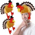 Christmas Turkey Hat Funny Roasted Turkey Hat Cooked Chicken Costumes Accessories For Dressing Props Cosplay Holiday Dress Up.