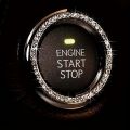 Car Engine Start Stop Decoration Ring, Bling Car Interior Accessories for Women, Push to Start Button Cover/Sticker, Key Ignitio.