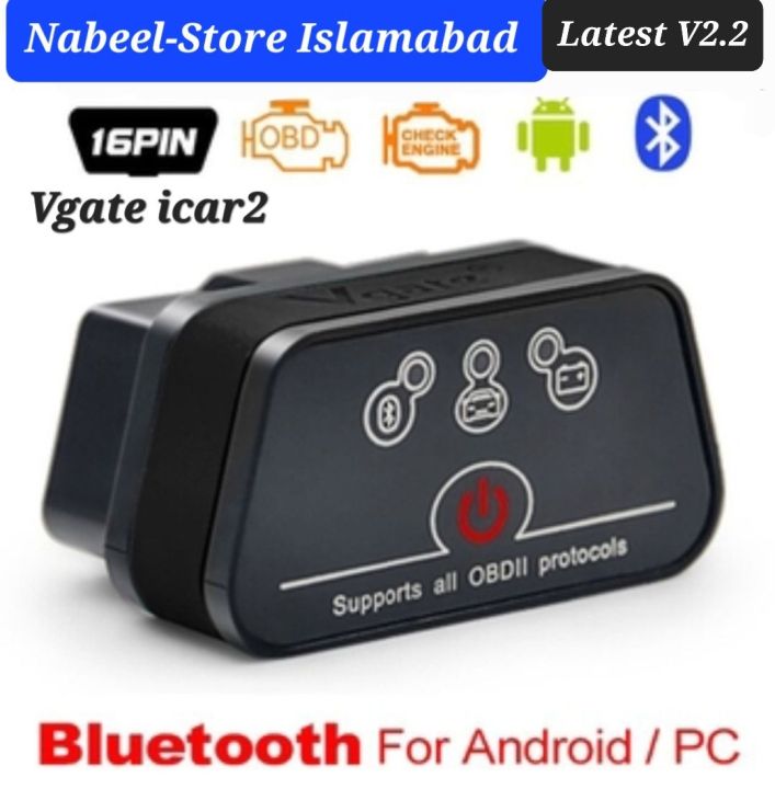 Original Vgate icar2 OBD2 Latest Version V2.2 Bluetooth 3.0 Car Scanner Elm327 Android Symbian Windows Automotive Diagnostic Tools Cars Multi-Brands