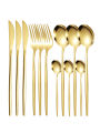 12pc Thin stainless steel cutlery set Portugal steak knife and fork dessert spoon coffee spoon.