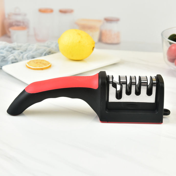 Kitchen%204Segment%20Knife%20Sharpener%20Household%20Multi-Functional%20Hand-Held%20Three-Purpose%20Black%20Sharpening%20Stone%20-%20Image%202