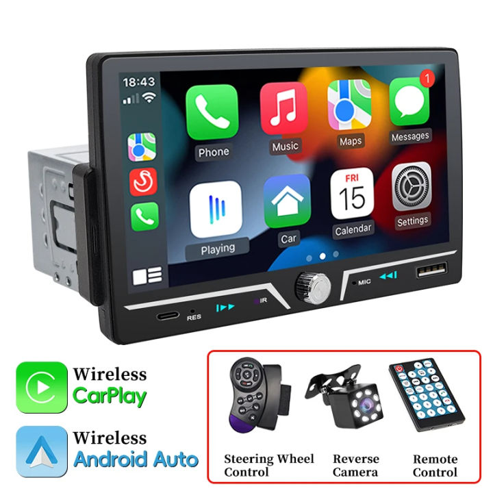 PHONEPACE%20Car%20Radio%201%20Din%20Wireless%20Android%20Auto%20Carplay%20MP5%20Stereo%207"%20IPS%20Screen%20Bluetooth%20Mirror%20Link%20Type-C%20Charging%20Universal%20-%20Image%207