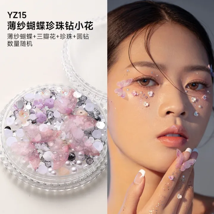 1%20Box%20Eyes%20Face%20Makeup%20Patch%20Butterfly%20Diamond%20Facial%20Decoration%20Pearl%20Adhesive%20Rhinestone%20Glitter%20Sequin%20DIY%20Nail%20Art%20Decor%20-%20Image%202
