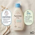 Aveeno Baby Daily Care Hair And Body Wash 250ml UK Formulated With Natural Oat Extract For Newborn Sensitive Skin.