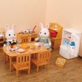Forest Animal Family Dollhouse Furniture 1/12 Miniature Toys Girl Dolls Accessories Bedroom Bathroom Dollhouse Kit For Dolls.