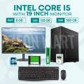 Full New Desktop 2025 with Intel Core i5 Processor, 8GB RAM 120GB SSD OR 500GB HDD 19Inch monitor and 2GB Built Graphics Gaming PC. 