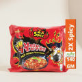 2x Spicy Ramen Noodles Pack 1 Pc Instant Hot Food. 