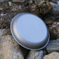 Tiartisan Pure Titanium Ultralight Portable Outdoor Camping Round Plate 220mm Extra Large Fruit Salad Dinner Dishes Tableware. 