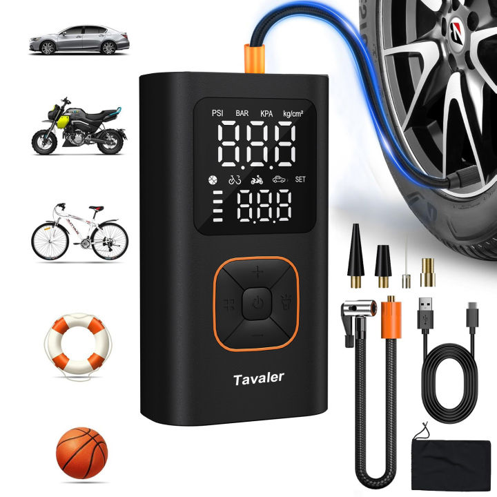 Air Compressor 12V 150PSI Portable Electric Air Pump Car Tire Inflator For Motorcycle Bicycle Tire Air Filling Pump
