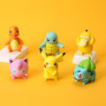 5-8cm Pokemon Anime Figure Pikachu Charmander Squirtle Bulbasaur Psyduck Cute Doll Pet Action Collect Model Birthday Toy .