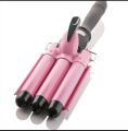Hair Waver Curler, Professional Hair Curling Iron Wand, Curling Wand Curler, 3 Barrel Curling Iron Ceramic Fast Heating Hair Curler, Two Gear Temperature Control Hair Waver for Beachy/Frizz Free Waves. 