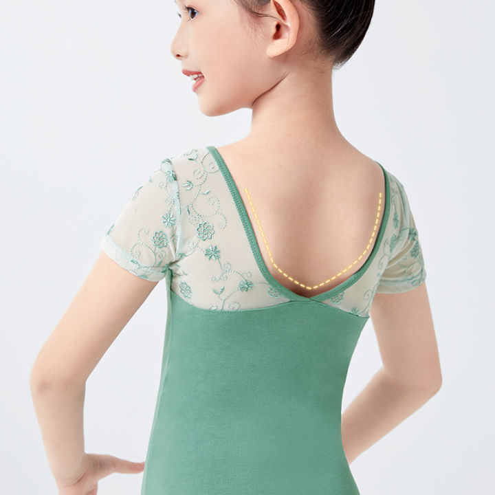 Girls%20Ballet%20Leotard%20Short%20Sleeve%20Dance%20Wear%20with%20Embroidery,%20Kids%20Dance%20Practice%20Gymnastics%20Outfit%20-%20Image%205