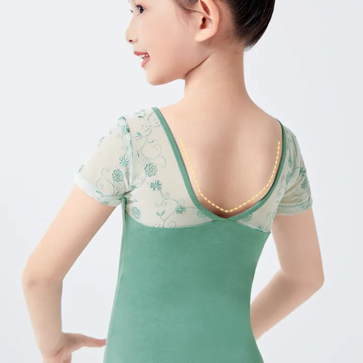 Girls%20Ballet%20Leotard%20Short%20Sleeve%20Dance%20Wear%20with%20Embroidery,%20Kids%20Dance%20Practice%20Gymnastics%20Outfit%20-%20Image%205