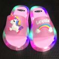 Children‘s Boys Girls Slippers Cartoon Unicorn Animals Prints Shoes Lighted Fashion Cute Shoes Bathroom Kids Toddler Slippers. 
