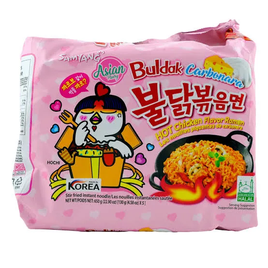 Samyang%20Buldak%20Carbonara%20Hot%20Chicken%20Flavour%20Ramen%20650gram%20(130g%20x%205%20packet)%20-%20Image%205