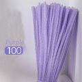 100pcs Macaron Color Fuzzy Wire DIY Tulips Flower Bouquet Valentine Birthday Handmade Gift. 