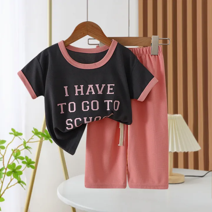 New%20Spring%20Summer%20Girls%20Clothing%20Set%20Letter%20Cartoon%20Frog%20Print%20Comfortable%20T-shirt+Pants%202Pcs%20Suit%20For%20Kids%20Children%20Outfit%20-%20Image%204