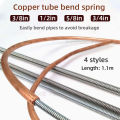 Internal Copper Pipe Bending Spring for Air Condition Steel Manual Pipeline Spring Tube Bending Tool 3/4/5/6 Points 10-19mm. 