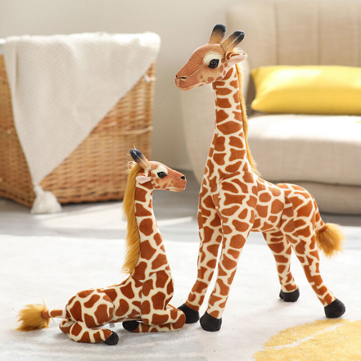 Real Life Giraffe Plush Toys High Quality Stuffed Animals Dolls Soft Room Decor35-60cm  Kids Baby Birthday Christmas 