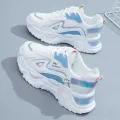 Zapatillas de deporte con plataforma para mujer, zapatos planos de color verde, informales, gruesas, 2025. 