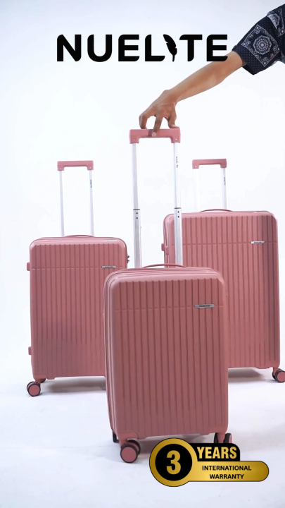 NUELITE 28-Inch Luggage ITAMI | 8 Wheel Spinner Trolley Bag | Anti-Theft Zipper Integrated Lock Extra Security | Hard Shell Suitcase