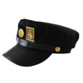 JoJo's Bizarre Adventure Kujo Jotaro Cosplay Cap Unisex Adult Metal Badge Hat Prop. 