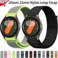 20mm 22mm Nylon Loop Strap for Samsung Watch 7/6/5/4 Classic 5Pro Huawei Watch 5/4/GT6-5 Pro Bracelet Band Amazfit GTS/GTR Belt. 