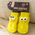 New Four Seasons Universal Socks for Dogs Cute Big Eyes Cute Pet Cartoon Knitted Cat Anti slip and Warm Dog Cotton Socks. 