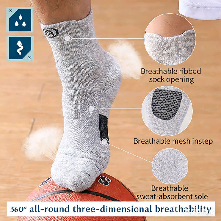 2026%20New%20Summer%203%20pair%20Men's%20Outdoor%20Gym%20Socks%20High%20Quality%20Comfortable%20Soft%20Breathable%20Ground-Gripping%20Football%20New%20Style%20Cool%20-%20Image%204