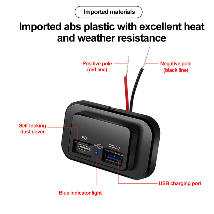 QC3.0%20PD%20Car%20Charger%20Socket%20Quick%20Charge%20Dual%20USB%20Charger%20Outlet%20Panel%20Power%20Adapter%20for%20Truck%20Camper%20Caravan%20Accessories%2012/24V%20-%20Image%204