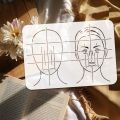 Face Map Front Painting Stencil 8.3x11.7inch Reusable Golden Ratio Face Pattern Drawing Template Human Face Decoration Stencil. 