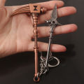 The Seven Deadly Sins Keychain Meliodas Sword Pendant Key Ring Car Bag Keychains Key Holder Weapon Jewelry Gift for Men Women. 