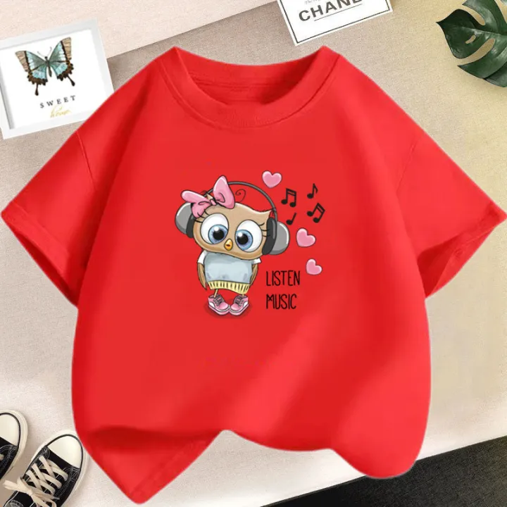 Kawaii%20Family%20Owl%20Tree%20Cartoon%20Graphic%20T-shirt%20Girls%20Fashion%20Cute%20Summer%20Tops%20Kids%20Short%20Sleeve%20Cartoon%20Clothes%20-%20Image%203