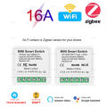 ZigBee/ WiFi Smart Switch 16A Diy 2 Way Control Light Switches Breaker Relay Automation For 2MQTT Alexa  Home. 
