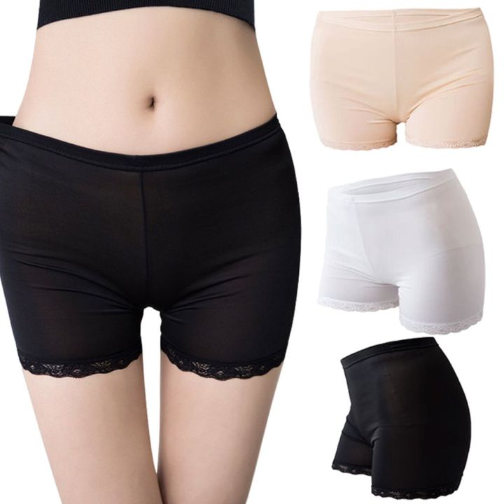 Summer%20Spring%20%20High%20Waist%20Women%20Safety%20Shorts%20Ice%20Silk%20Lace%20Safety%20Pants%20High%20Elasticity%20Big%20Size%20Soft%20Underpants%20for%20Female%20-%20Image%205
