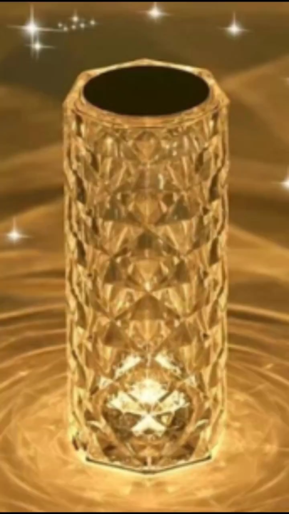 Crystal Diamond Lamp 16 Colors Changing with Remote Control USB Rechargeable Rose Light | Fancy Table Lamps for Home Decoration Gifts | For Drawing Room Corner / Floor & Bedroom Lampshade