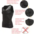 Mens Body Shaper Abdomen Slimming Shapewear Belly Shaping Corset Top Gynecomastia Compression Shirts WIth Zipper Waist Trainer. 