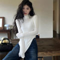 Winter Women Classic Basic Turtleneck Tops Lady Comfortable Thermal Long Sleeve Clothes Female Retro Versatile Elastic Pullover.